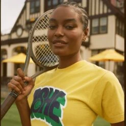 Ashe "Hope" Graphic Tee -Modern Outfit Shop color yellow green 3