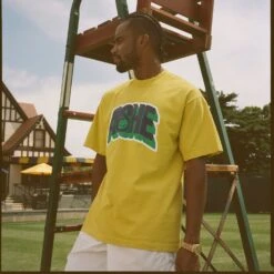 Ashe "Hope" Graphic Tee -Modern Outfit Shop color yellow green 4