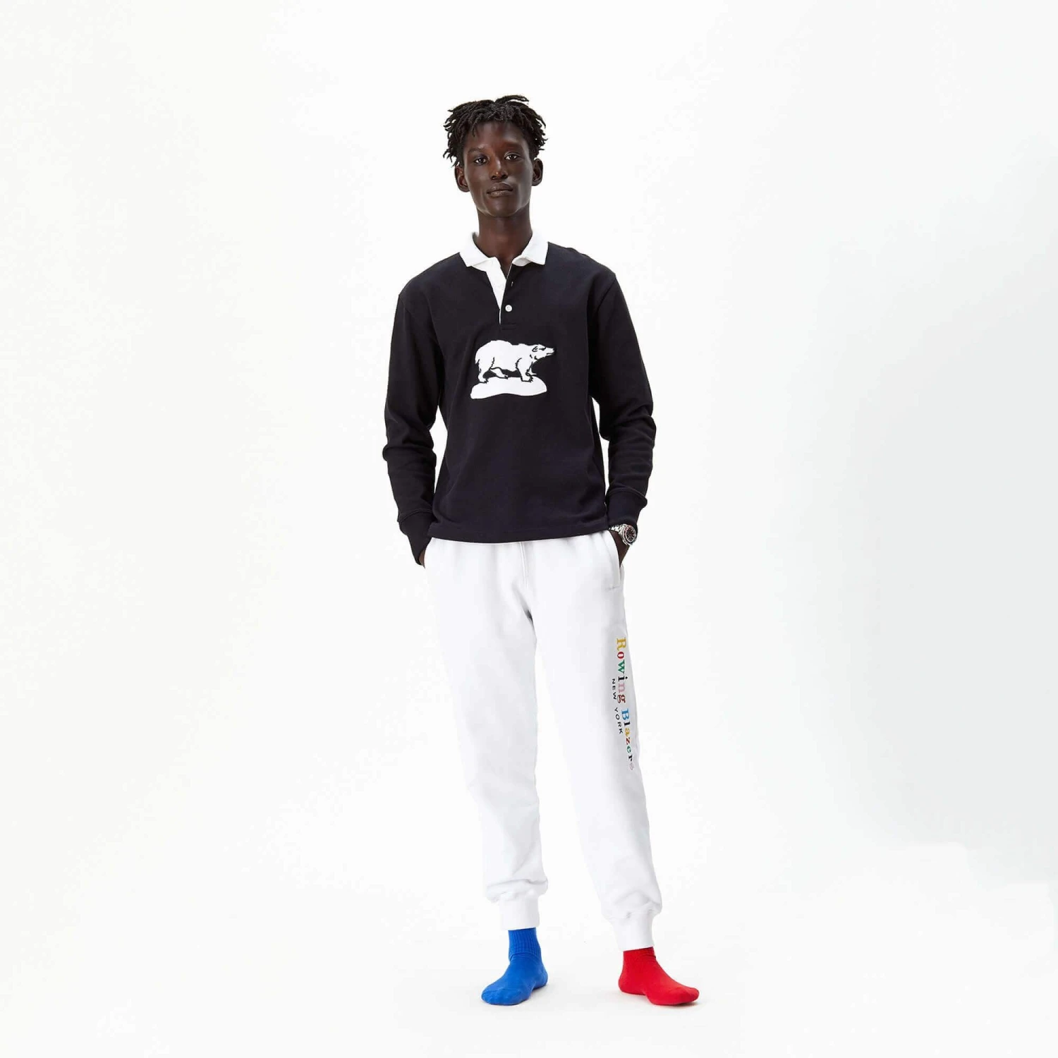 Red And Blue Mismatched Crew Socks 4 Red And Blue Mismatched Crew Socks - Image 2