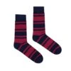 Engineers Stripe Socks -Modern Outfit Shop socks navyburgundy1 bfc4795a 3f61 4c86 bbc2 42233068a45e
